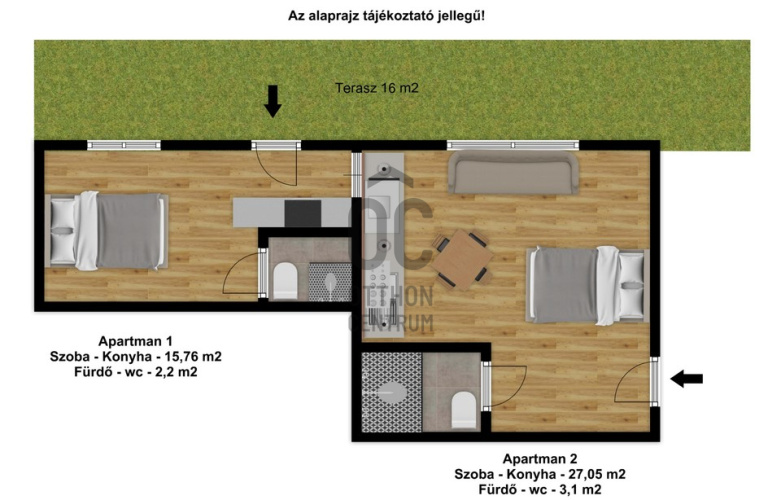 1 bed · 18m² · Lakás · 180.000 Ft